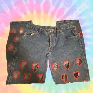 Heart Cut-Out Jeans